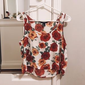 Forever 21 Floral sheer tank top (Medium)